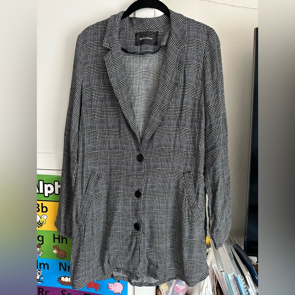 Reformation Glen Plaid Button Up